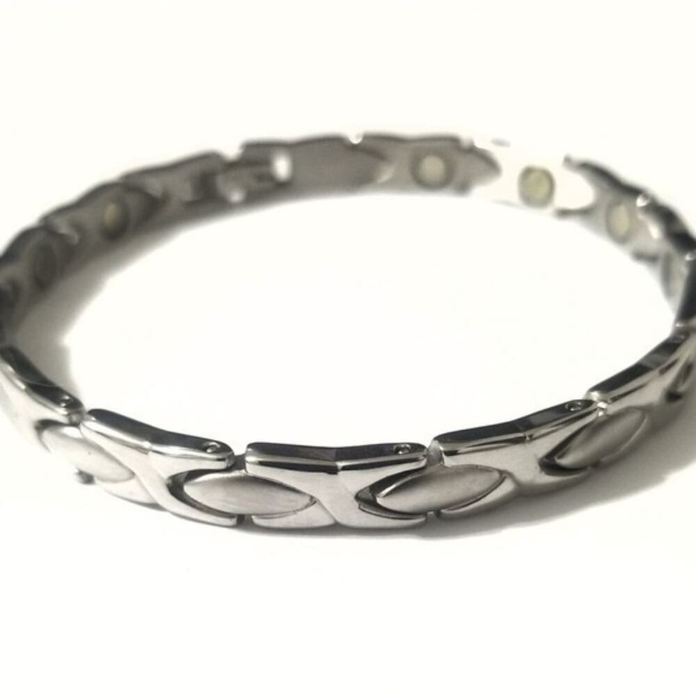 women's men's New 316L stainless steel magnetic bracelet 7.5